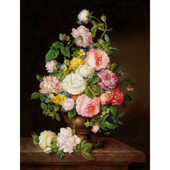 РЕПРОДУКЦИИ НА КАРТИНИ Рози и теменуги във ваза (1857)